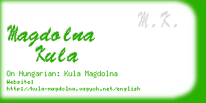 magdolna kula business card